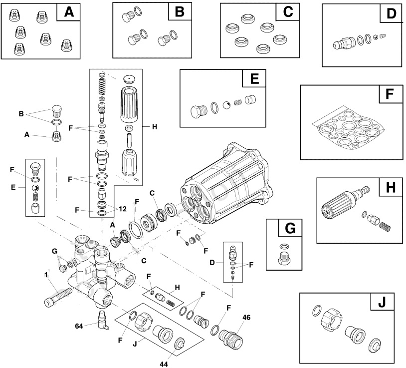 771780 pressure washer Pump rebuild kits & parts